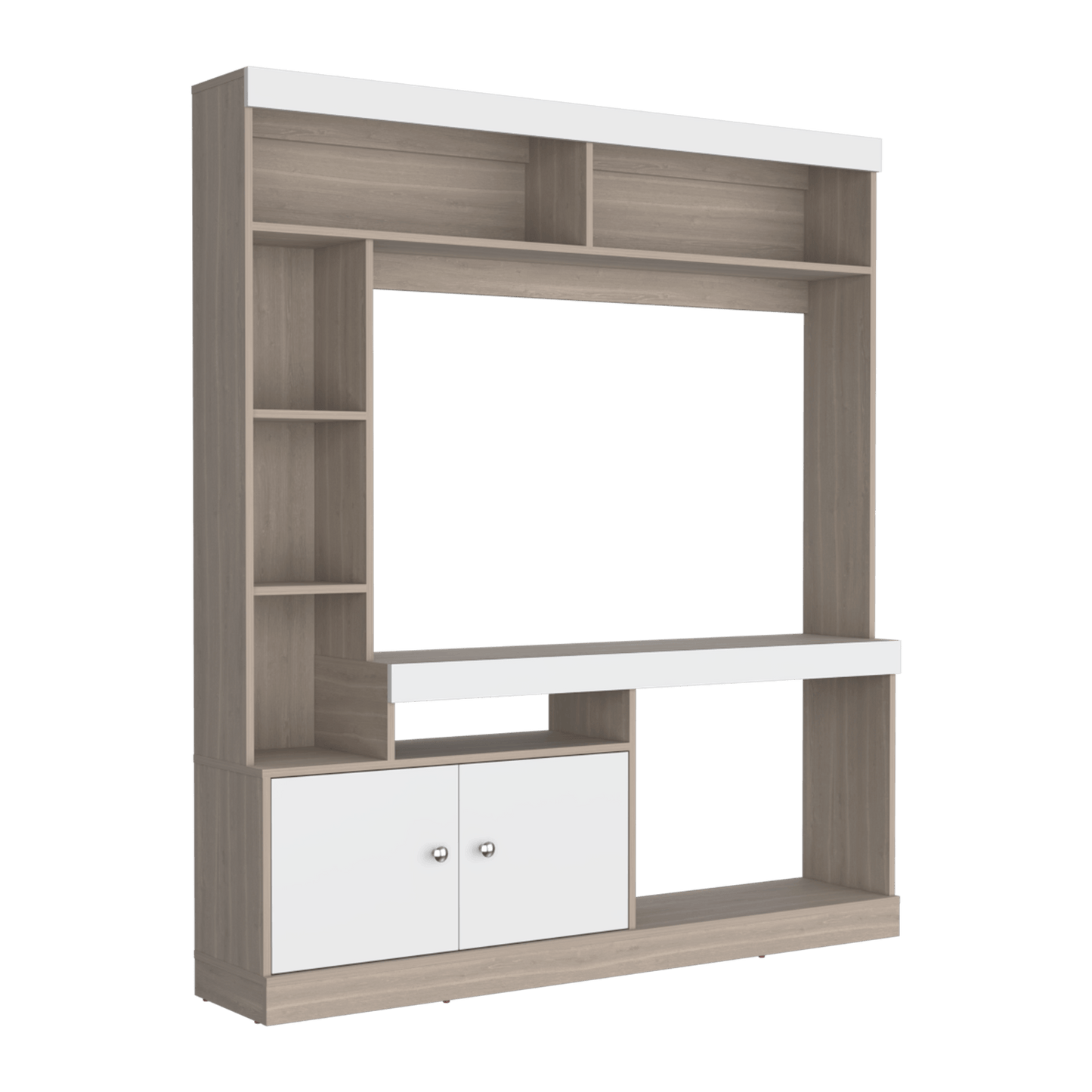 Centro De Entretenimiento Dante Tv 55'' 170X150X30 Rta Bardolino Blanco
