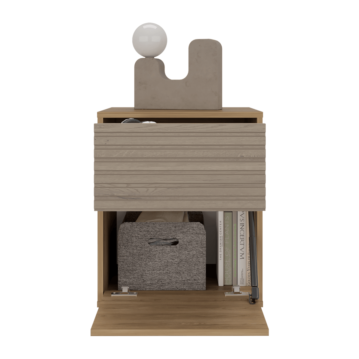 Mesa De Noche Wanda 52X42,6X37 Rta Fresno Roble Natural
