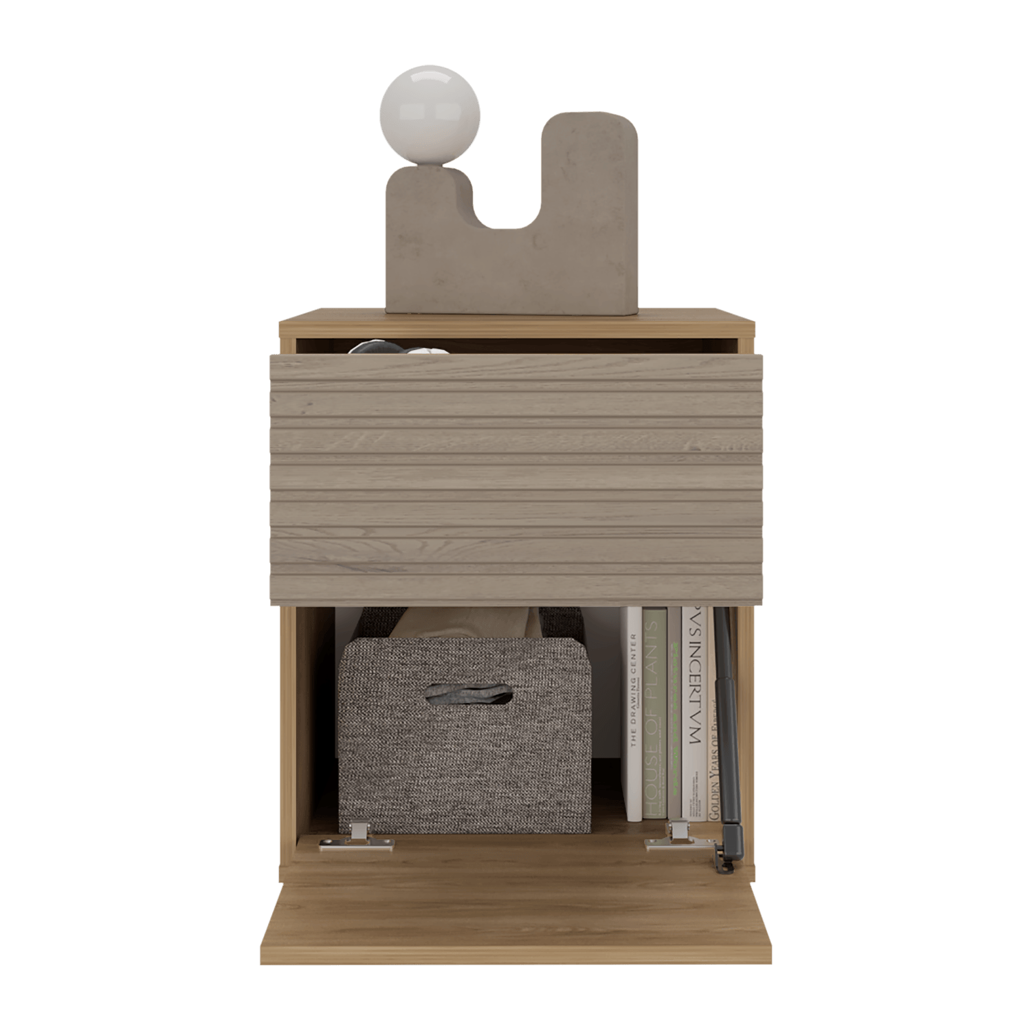 Mesa De Noche Wanda 52X42,6X37 Rta Fresno Roble Natural