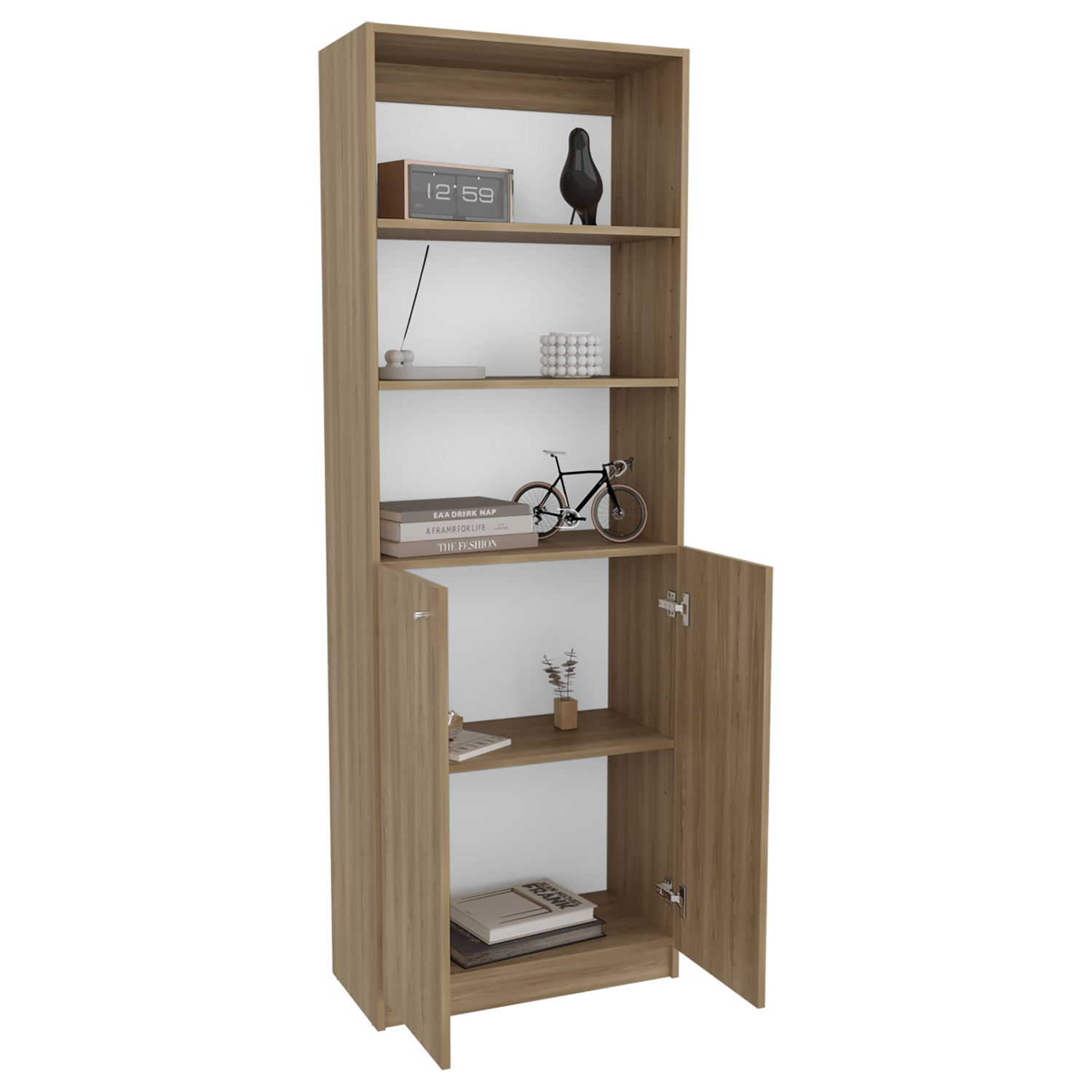 Estante Home E4 2P 180X62X29 Rta Fresno Blanco Zf