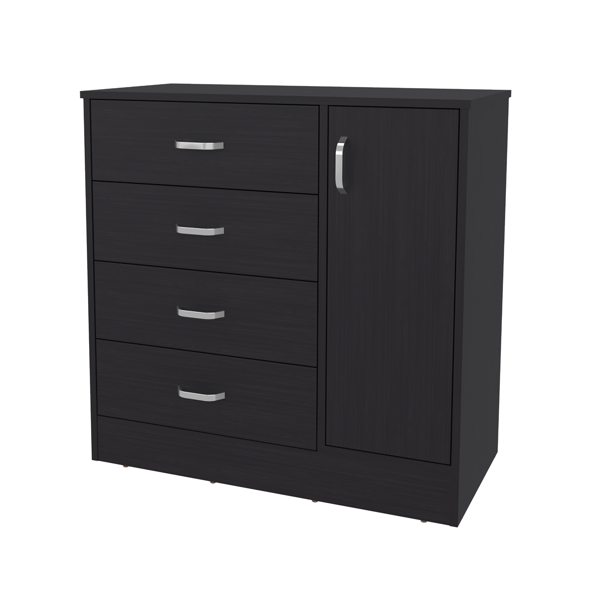 Comoda Katie 4 Cajones 1 Puerta 79X80X39 Rta Wengue Zf