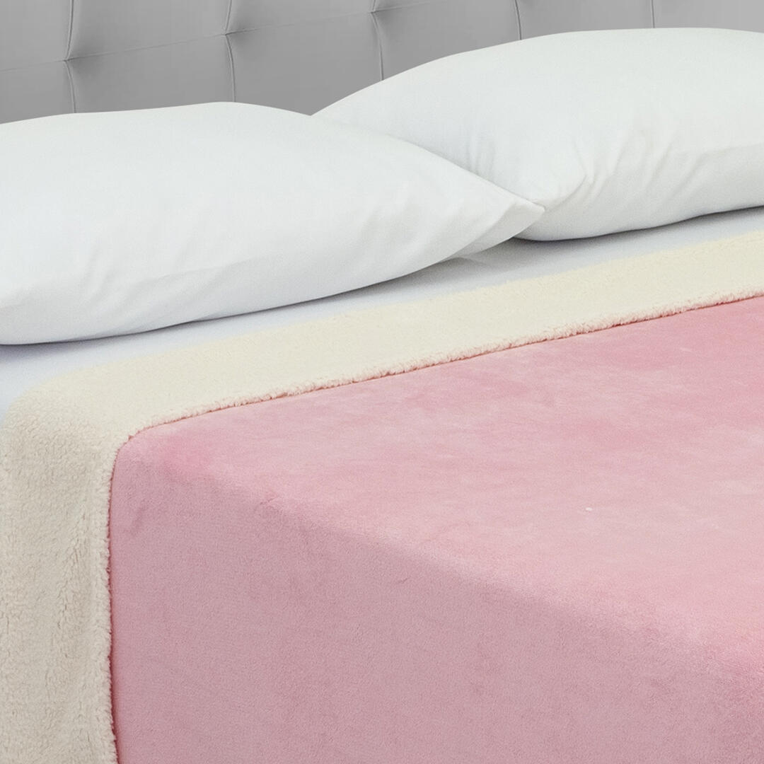 Cobija Ovejera Solo Fondo Rosado Suave