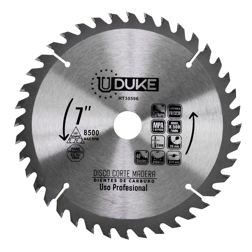 Disco Madera Uduke Profesional 7X40 Dmd740 Ht30596