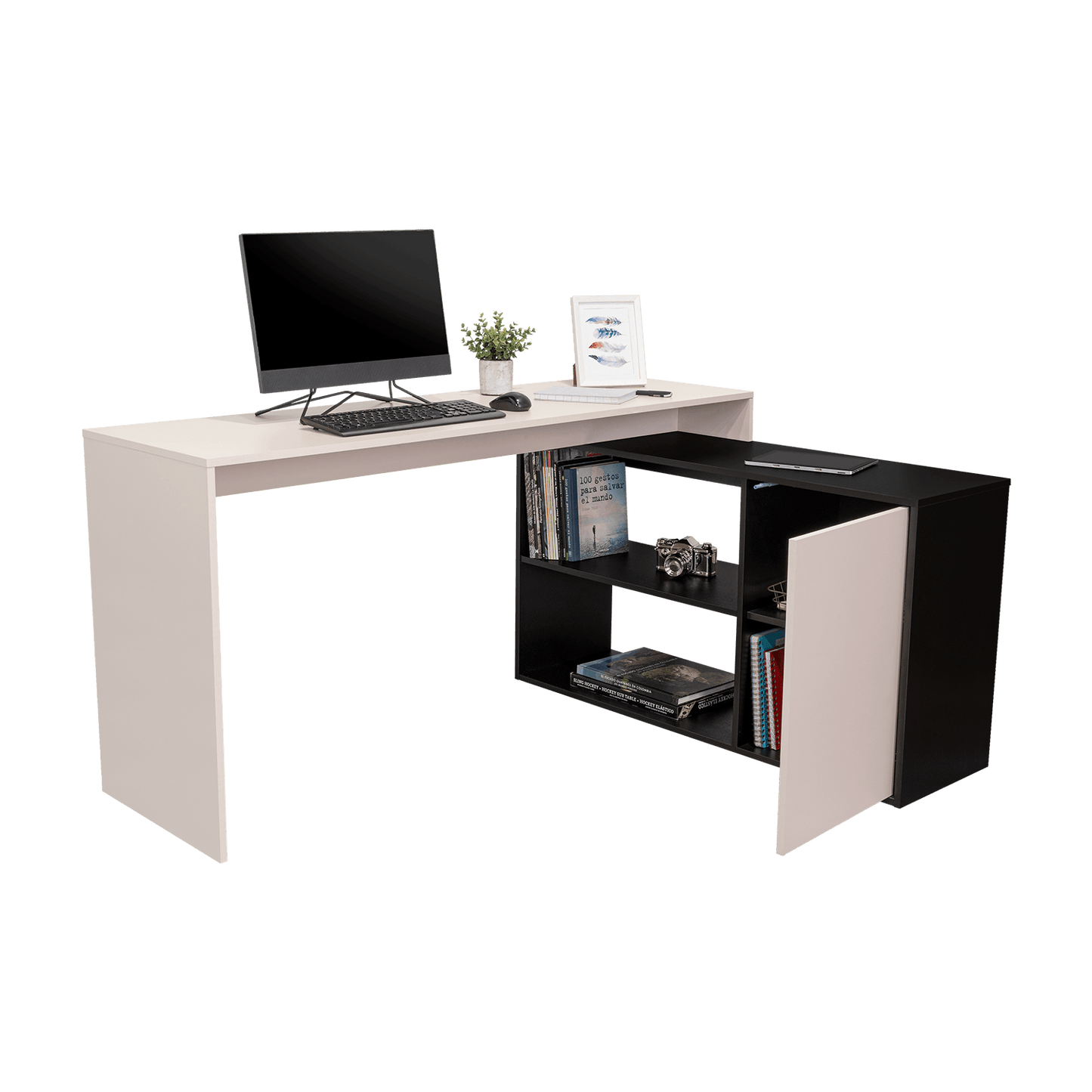 Escritorio En L Cuera 80X150X116 Rta Capri Wengue