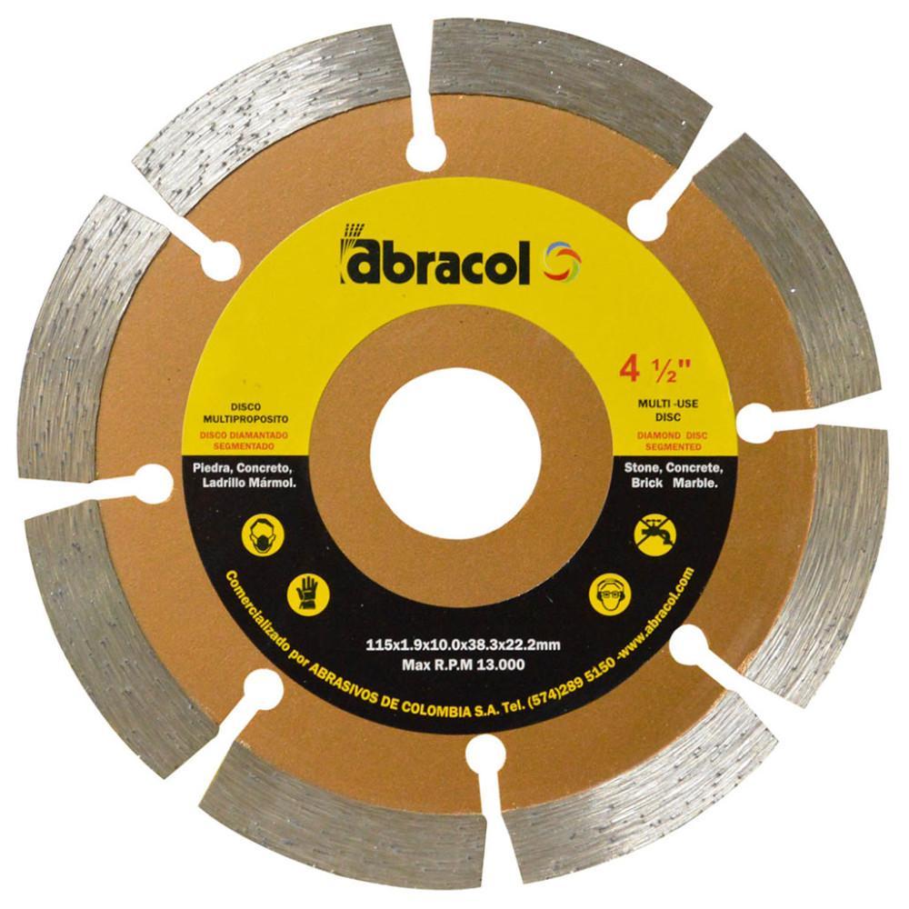 Disco Diamantado Segmentado Abracol 4 12 Clave 5502 Sedidch00048