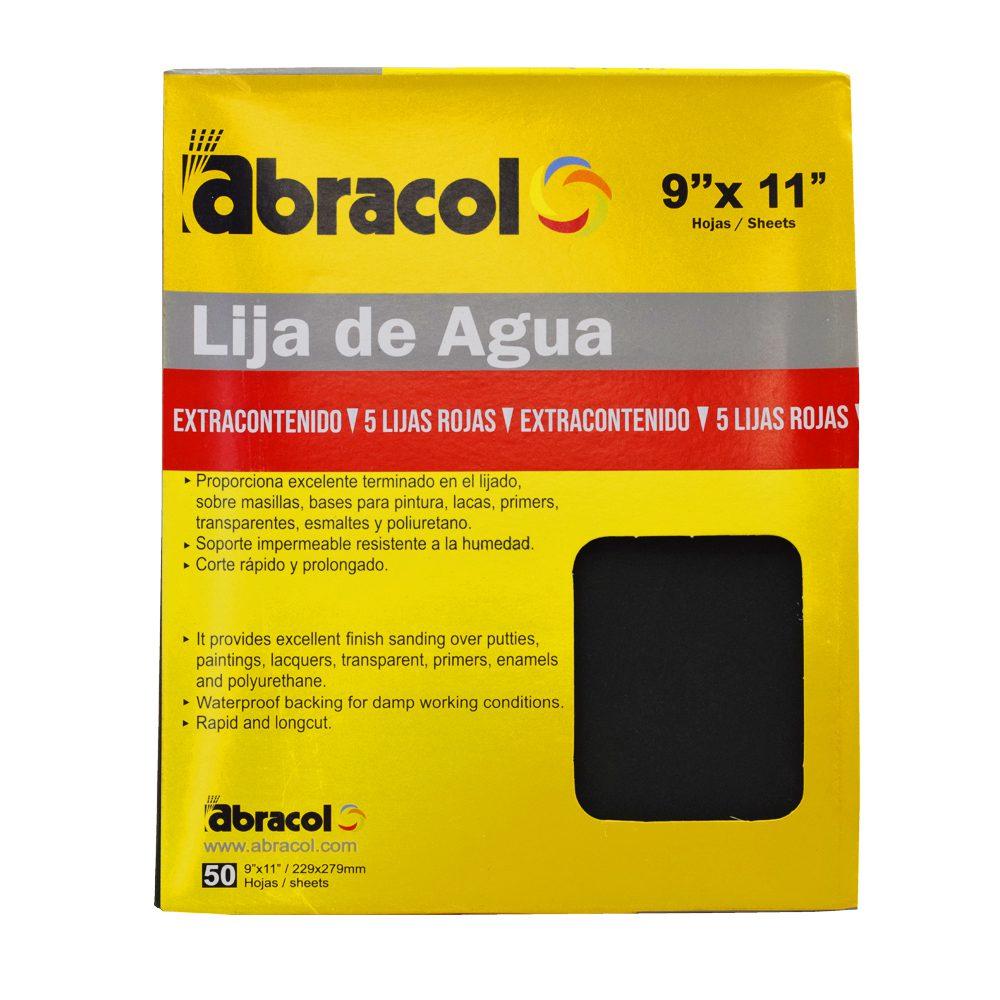 Combo 50 Lija Abracol 80  Lijado En Agua Rphlc0080000  5 Lijas Roja 80 Extracontenido