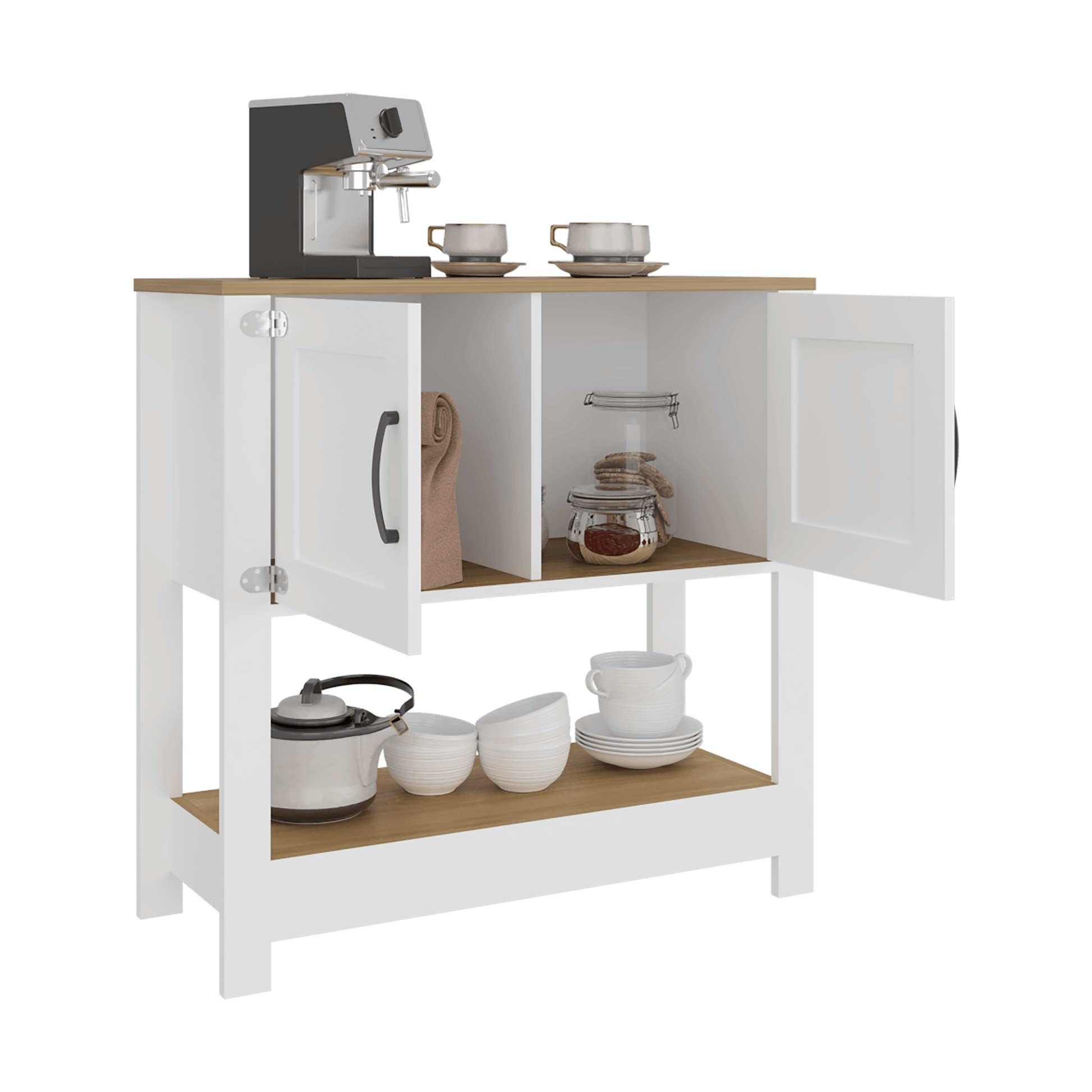 Estación De Café Latte 88X89X36 Rta Blanco Mqz