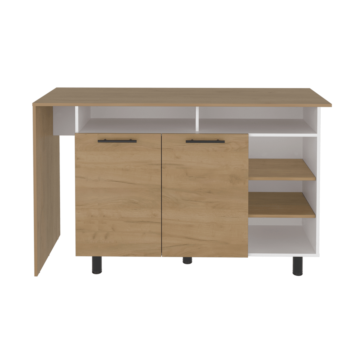 Isla De Cocina Corcega 89X150X52 Rta Fresno Blanco Zf
