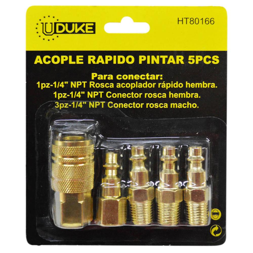 Acople Rapido Pintar Uduke Juego X 5 Pcs Para Compresor Ht80166