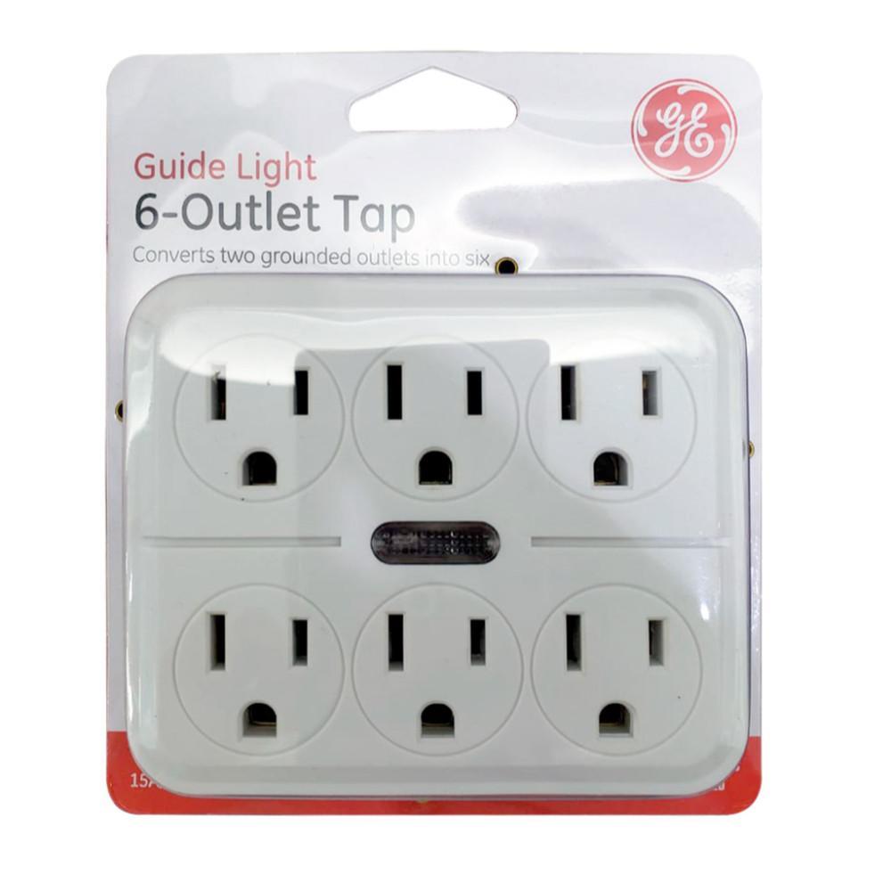 Toma Multiple X 6 Para Toma Doble General Electric 15A  1875W Ge14470
