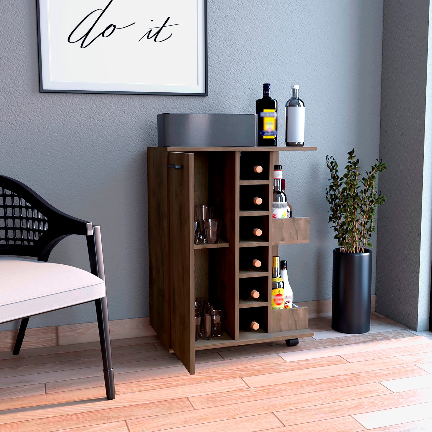 Mueble Bar Bajo Movil 82 X 60 Andorra Rta Bellota