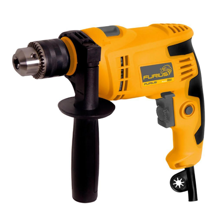 Taladro Percutor Furius Drill 12 550W Vvr 3300 Rpmfd52