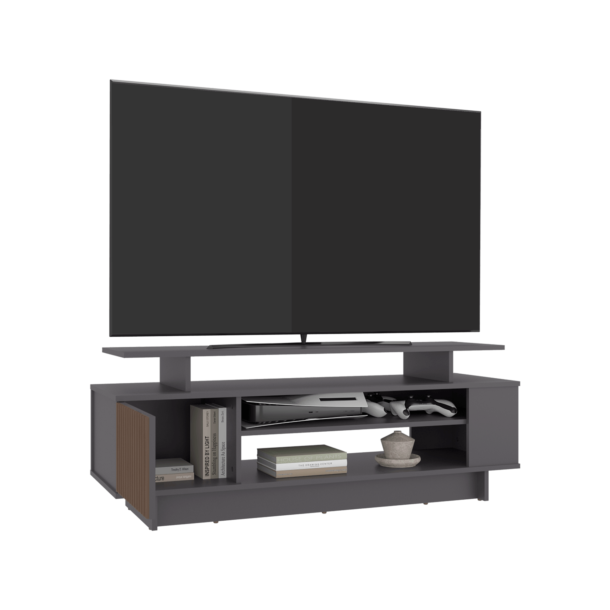Rack De Tv Bowie 46X130X40 Rta Plomo Ocaso