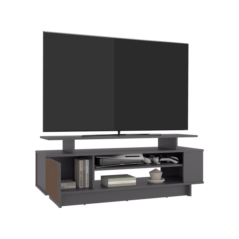 Rack De Tv Bowie 46X130X40 Rta Plomo Ocaso