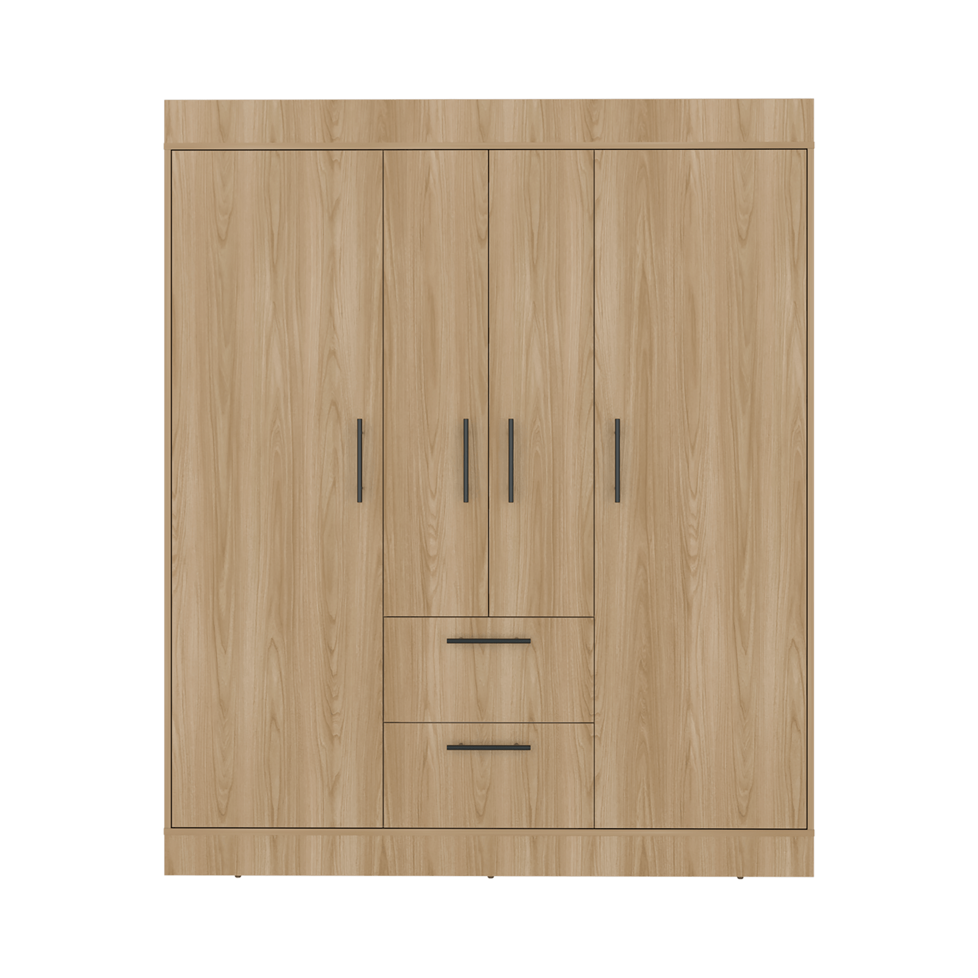 Closet 150 Vm 4 Puertas 2 Cajones 177X150X50 Rta Fresno Eu Wengue