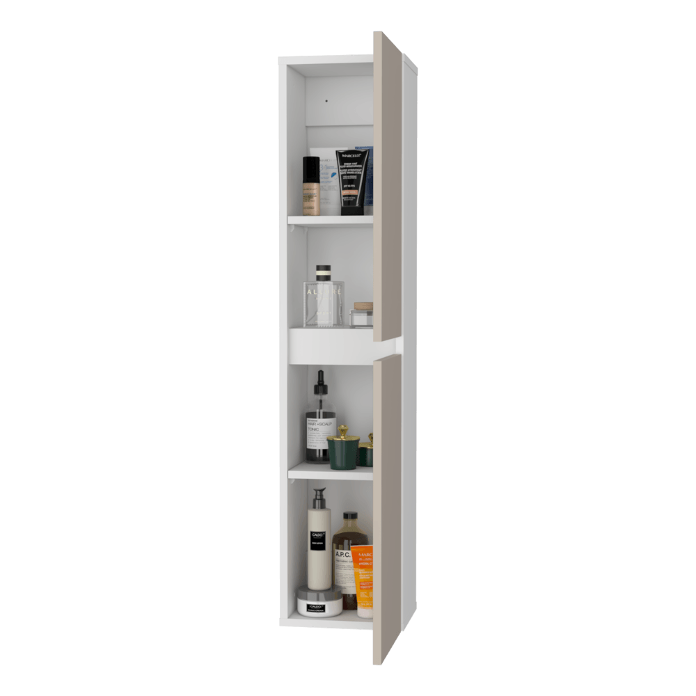 Armario De Pared Dos Puertas 110X25X21 Rta Capri Blanco Zf