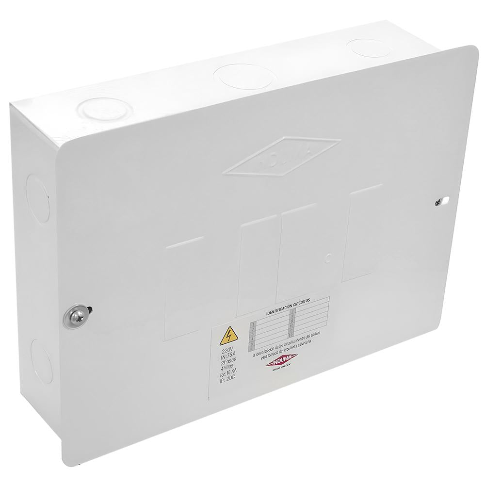 Caja Breaker Metalica 4 Circuitos Bifasica 110220 Certificada Induma T7904003