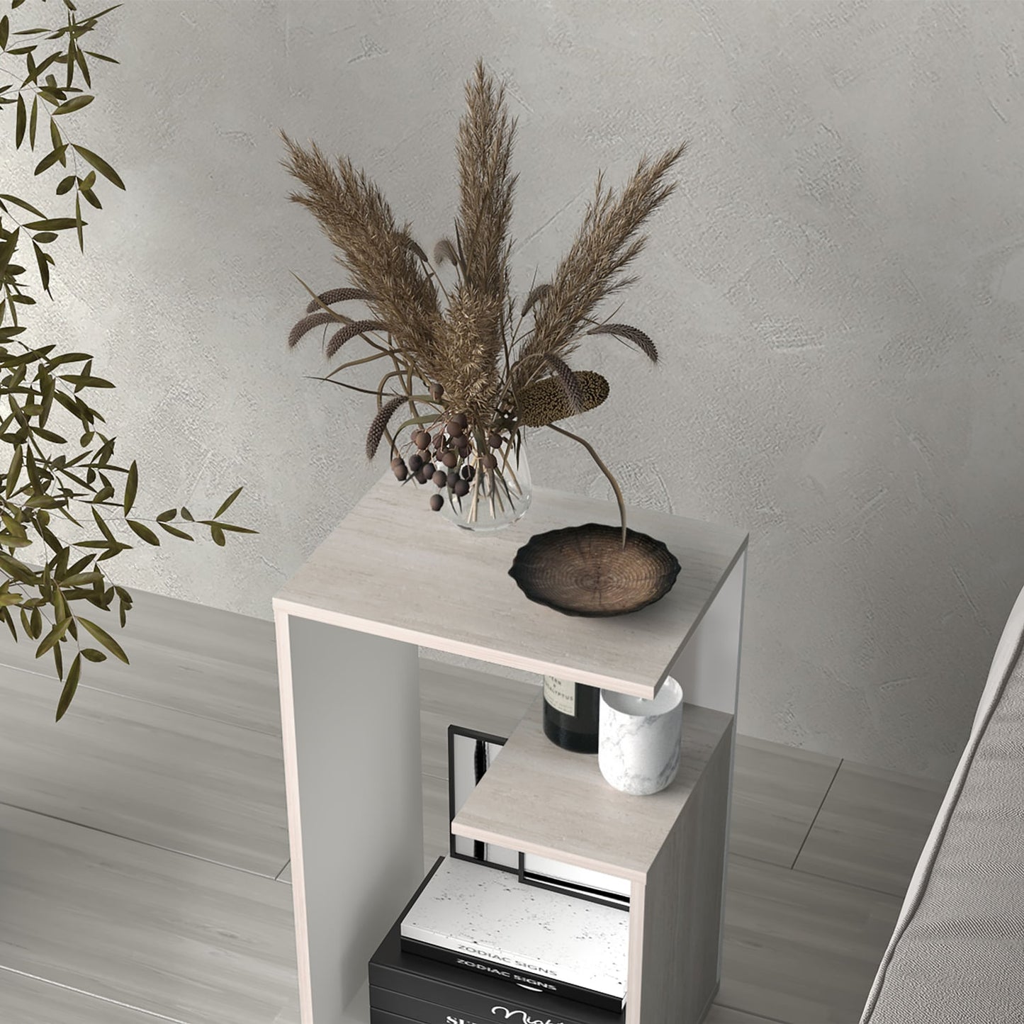 Mesa Auxiliar Everett 63X39X30 Rta Tivoli Blanco