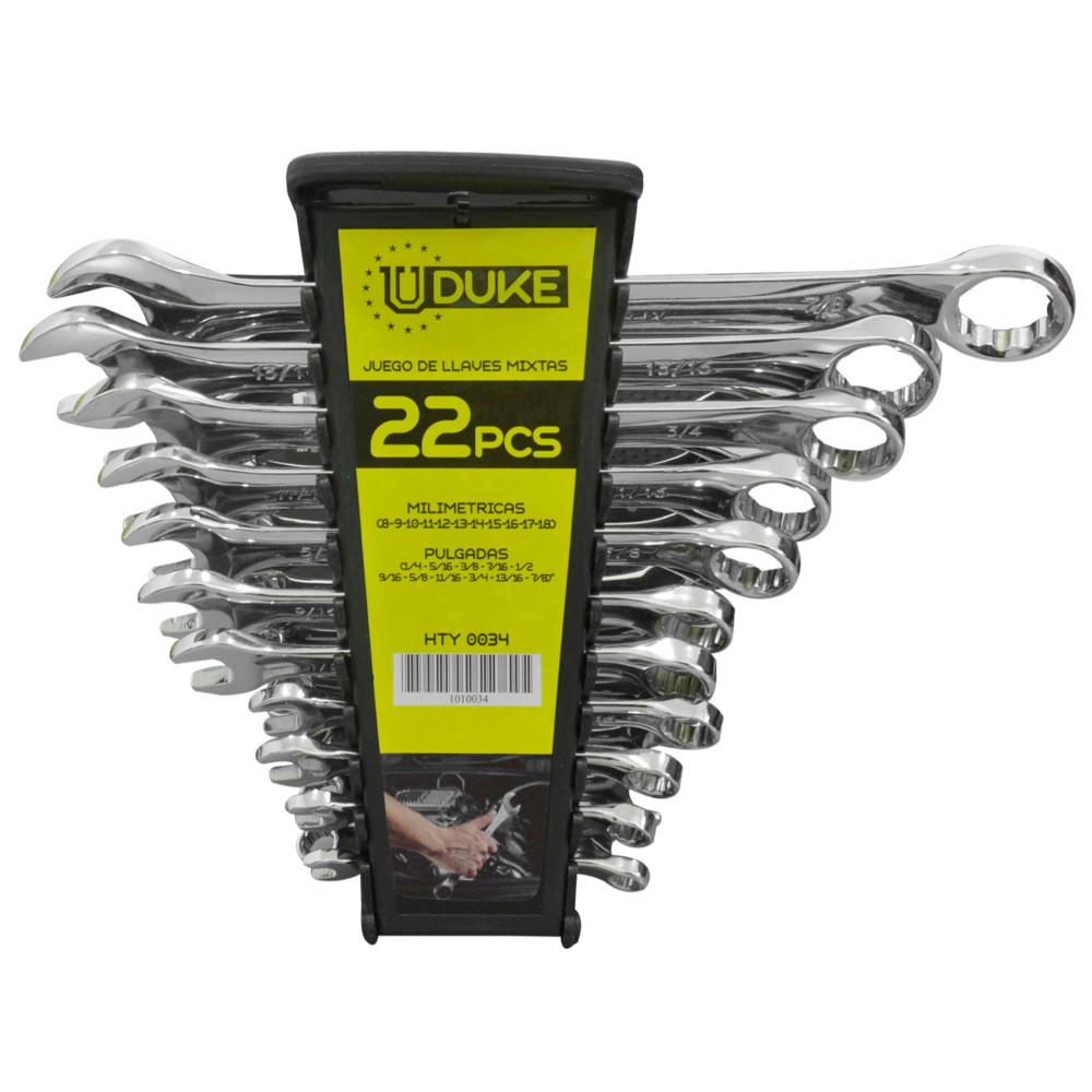 Llave Mixta Juego X 22 Pcs 818Mm  1478 Con Estuche Crv Uduke Hty0034