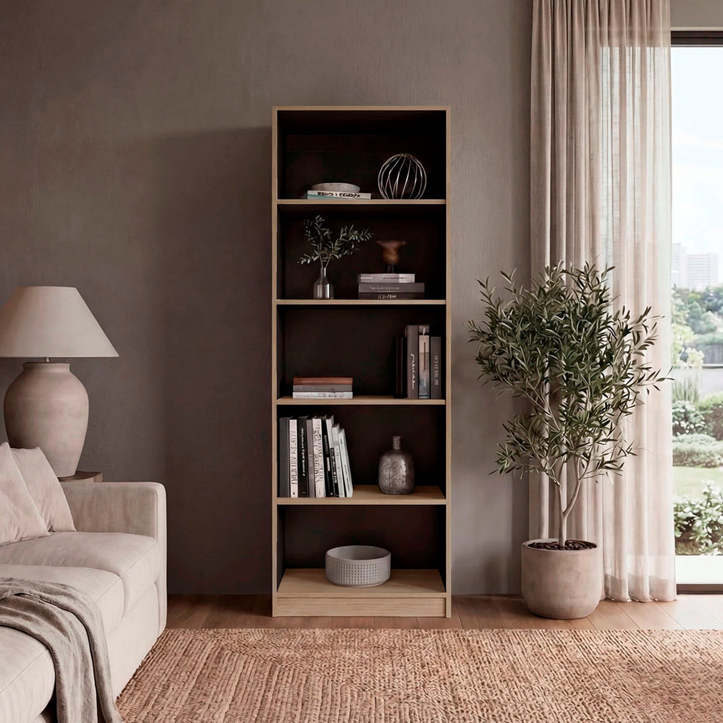 Estante Home E-M3 180X62X29 Rta Cartagena Wengue Zf