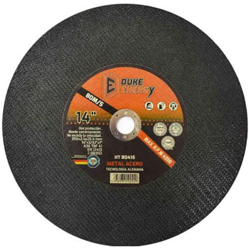 Disco 14 X 332 Corte Metal Para Tronzadora Duke Energy Tecnologia Alemana Ht80415