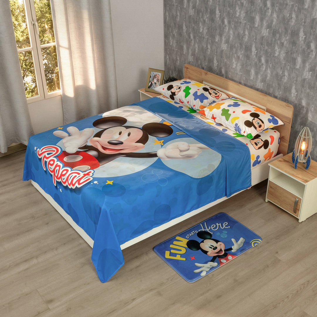 Juego De Sabanas Core Disney Mickey Jr Estampados Animados