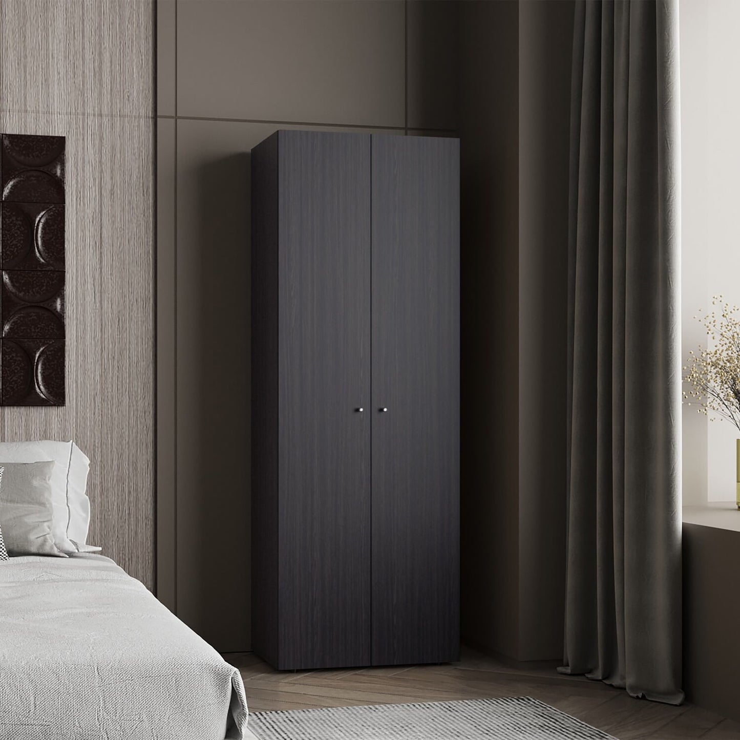 Closet 2 Puertas Tuhogar 170X60X40 Rta Wengue Zf