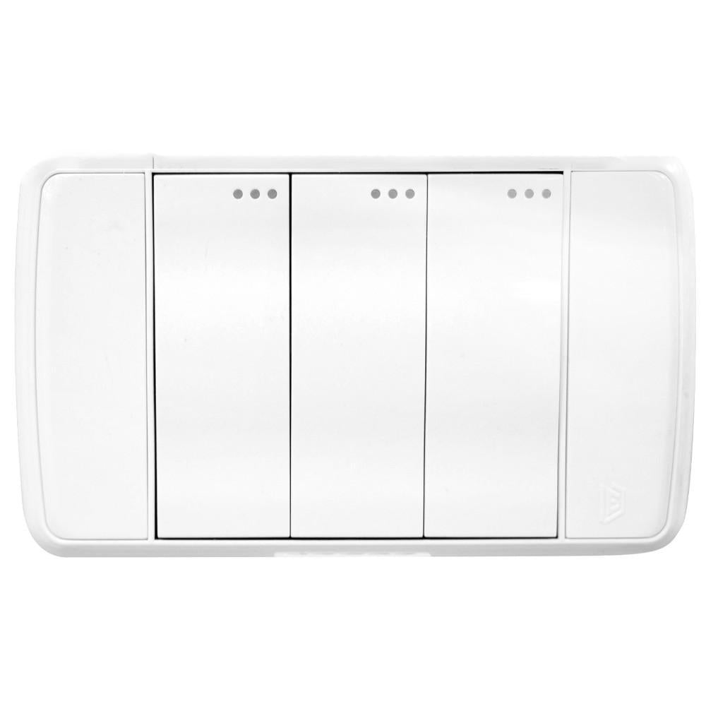 Linea Futura Blanca Incrustar Swiche Triple  Duke Energy V16009