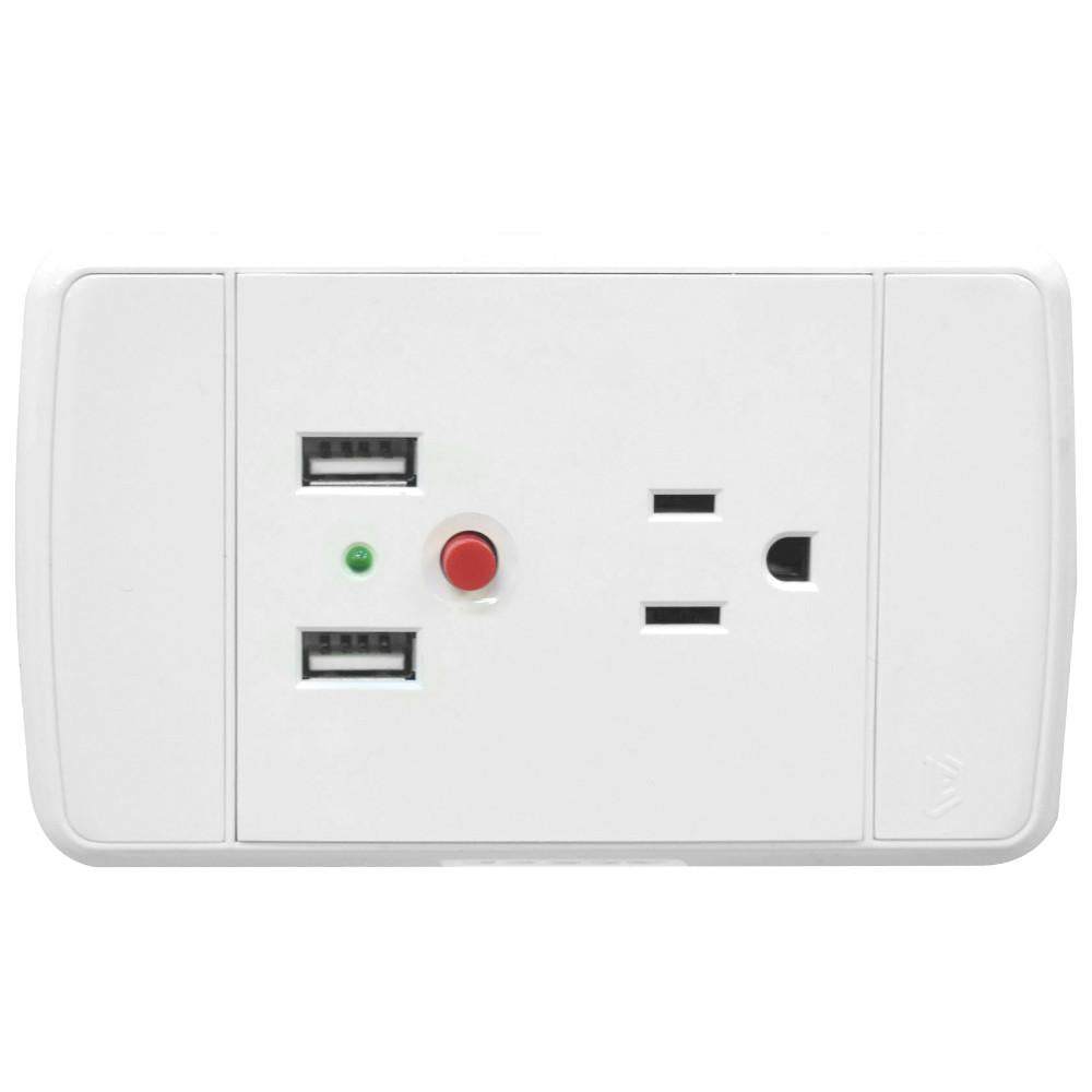 Linea Futura Blanca Incrustar Toma  Conector Usb Doble Duke Energy V16032