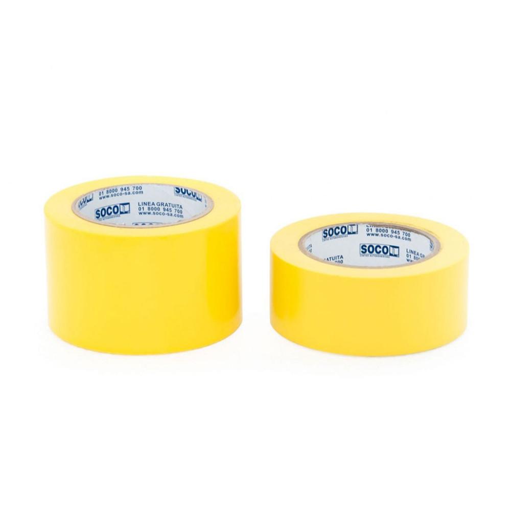 Cinta Soco Adhesiva Demarcacion De Piso Yo Seguridad Amarilla 2 X 33 Mts 48X33