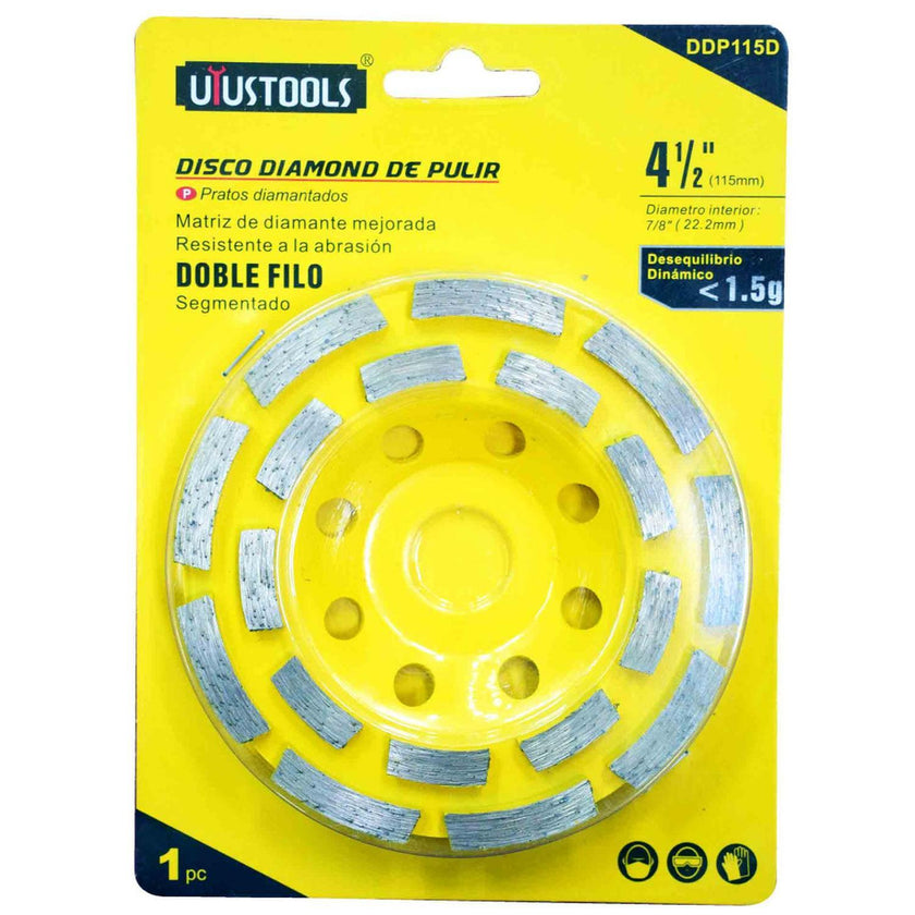 Disco Pulir Piedra Diamantado Segmentado Doble Filo Uyustools 4 12 Ddp115D