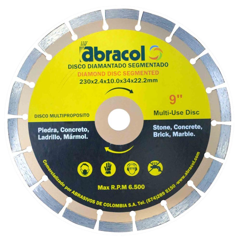 Disco Diamantado Segmentado Abracol 9 Clave 5506 Sedidch00052