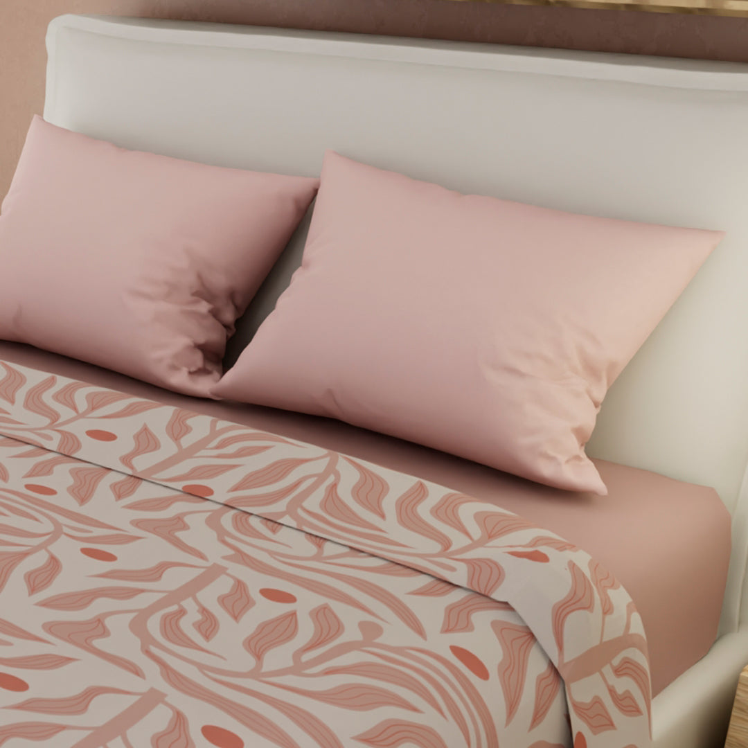 Copia Juegos De Sabanas Tendenza Ajustable Rosado Sobresabana Hojas Confortable