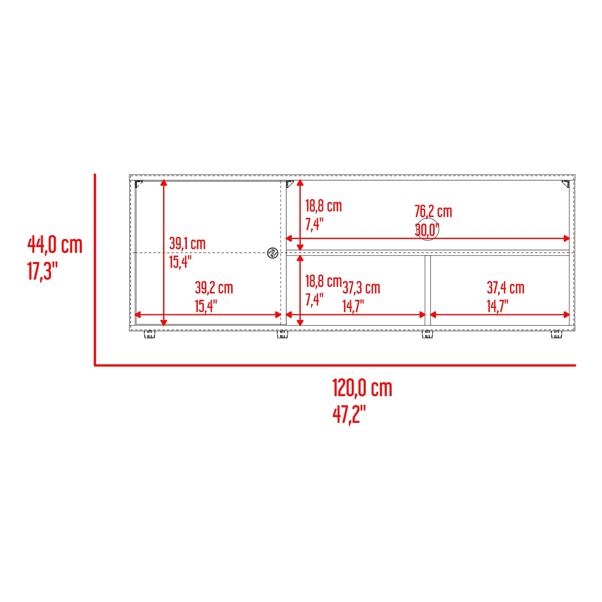 Rack Tv Noah 44X120X40 Rta Fresno Eu Capri