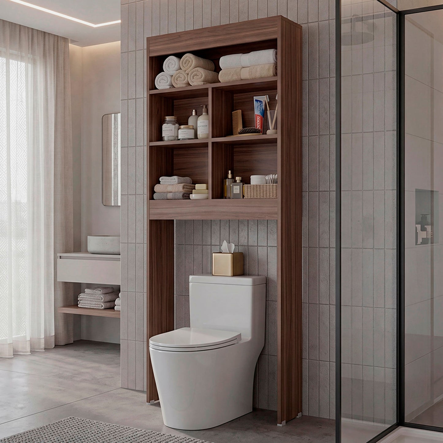 Optimizador De Baño Bath 160X63X20 Rta Avellana Zf