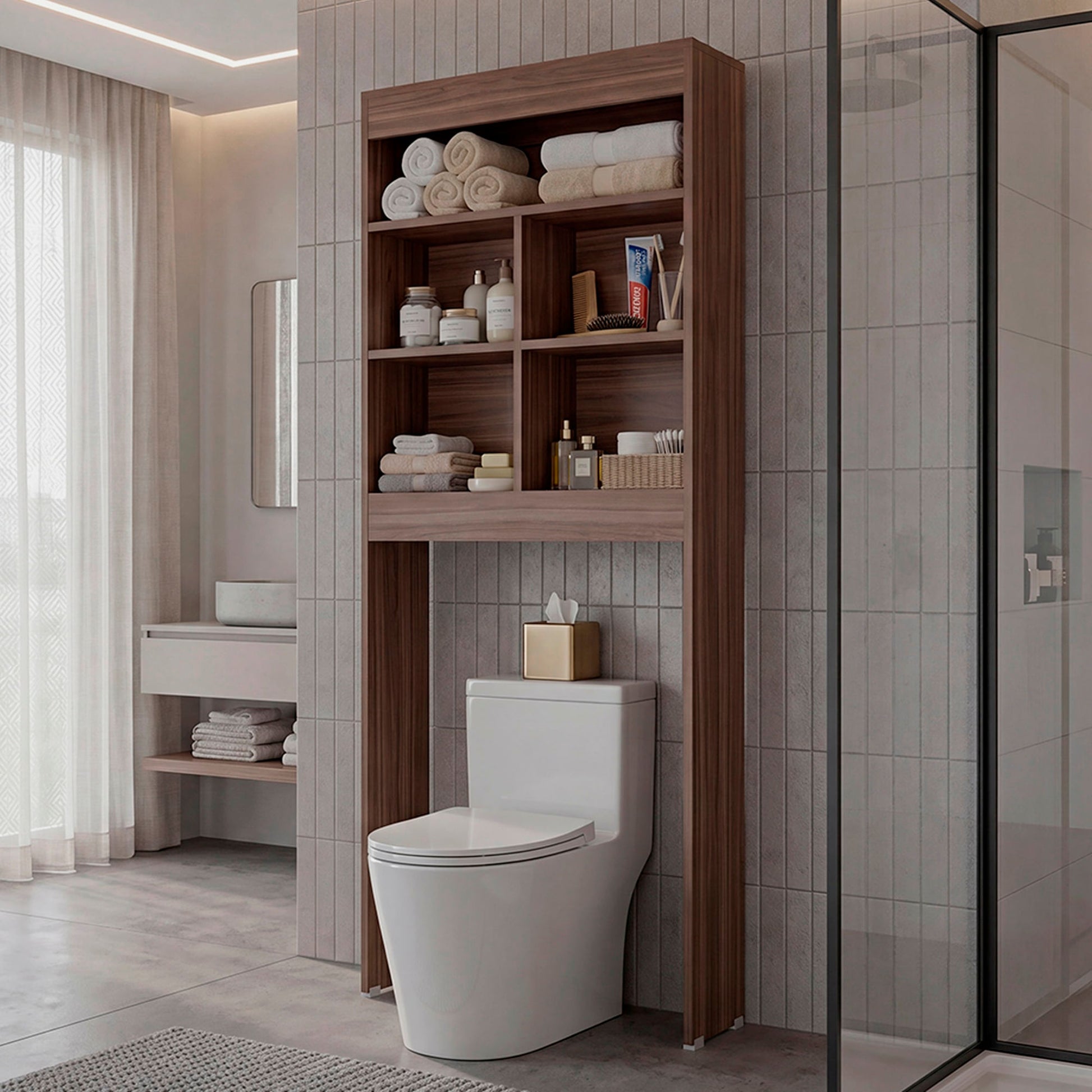 Optimizador De Baño Bath 160X63X20 Rta Avellana Zf