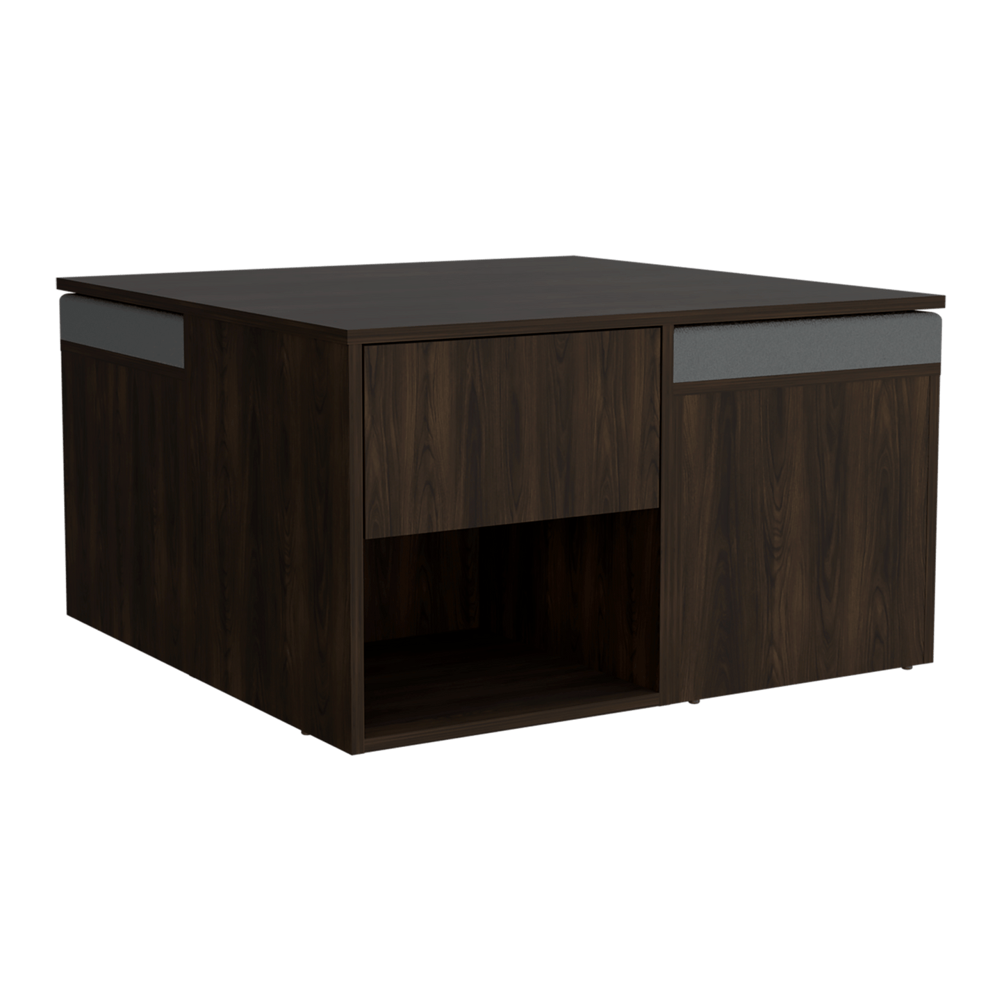 Mesa De Centro Lucien 45X80X80 Rta Nogal Zf