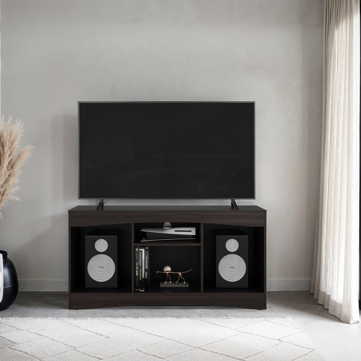 Mesa De Tv Fiorenzi 65"  70X139X37 Rta Nogal Wengue