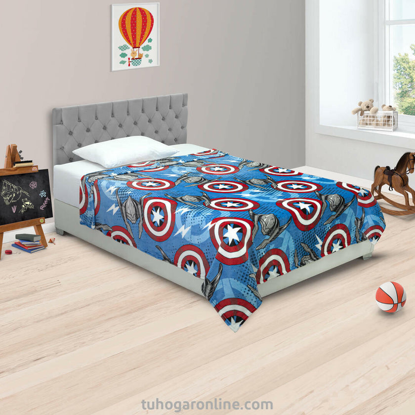 Cobija Infantil Piel De Durazno Marvel Avengers
