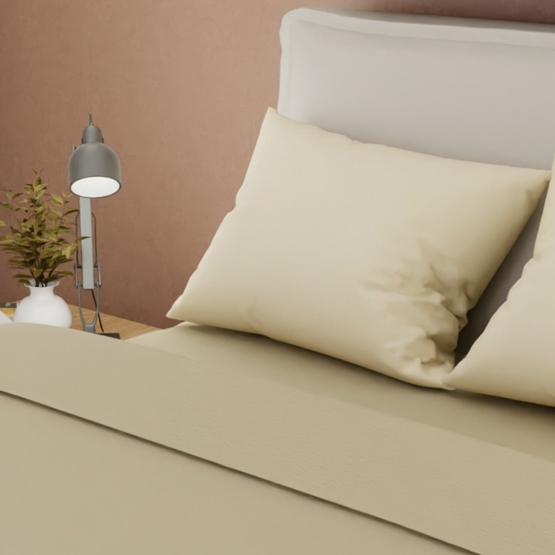 Juego De Sabanas Con Cortina Amarillo Confortable