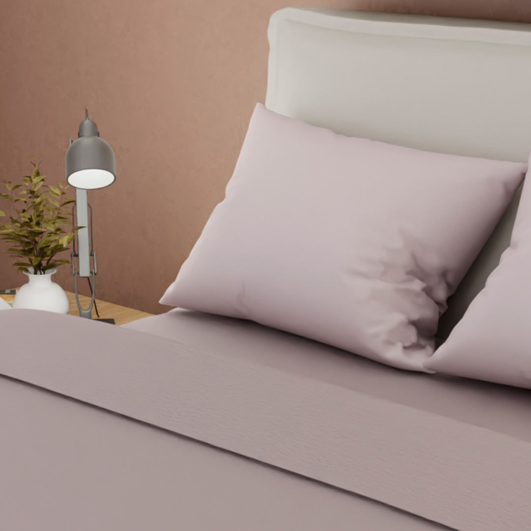 Juego De Sabanas Con Cortina Lila Confortable
