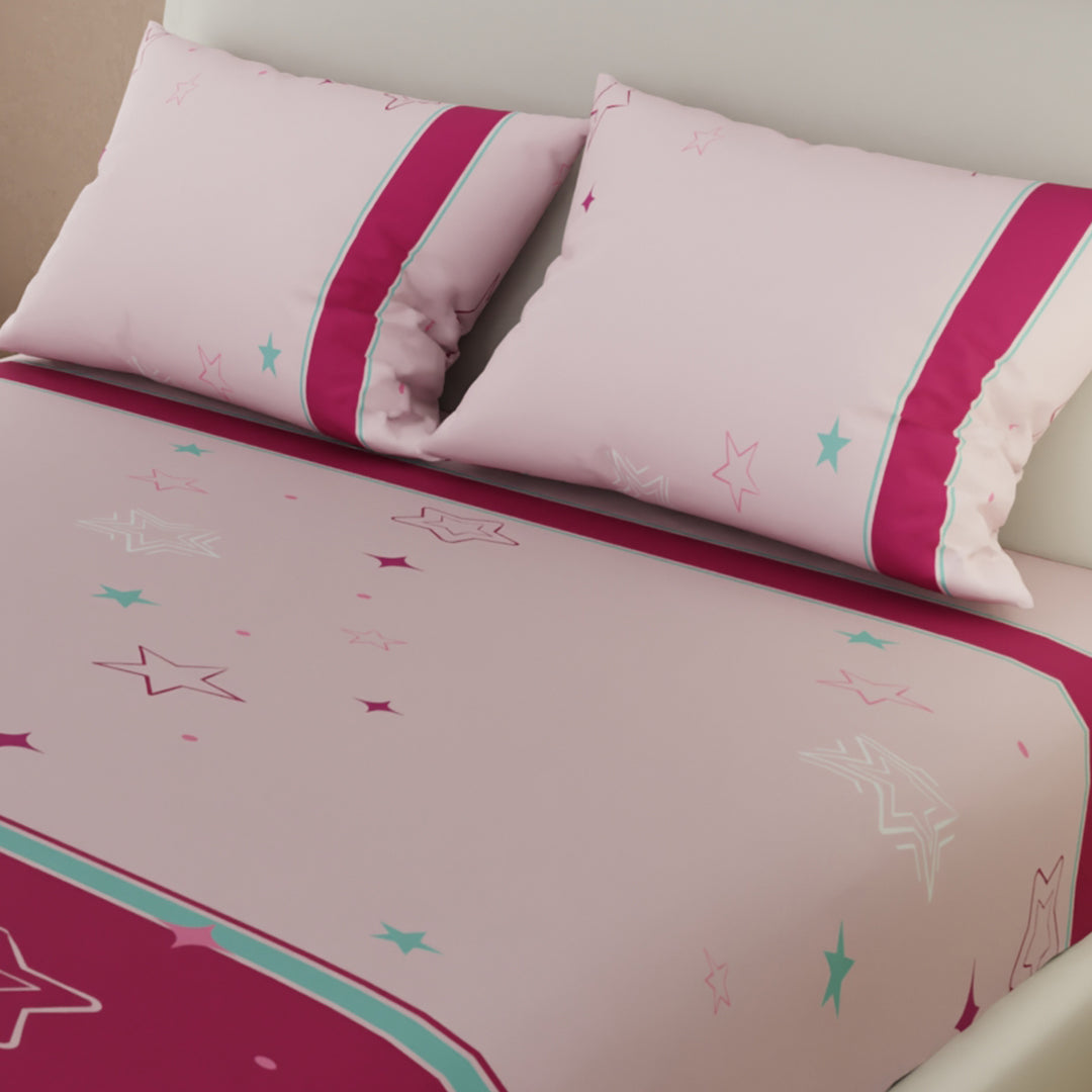 Sábana Ajustable Cosmos Maya  Fucsia