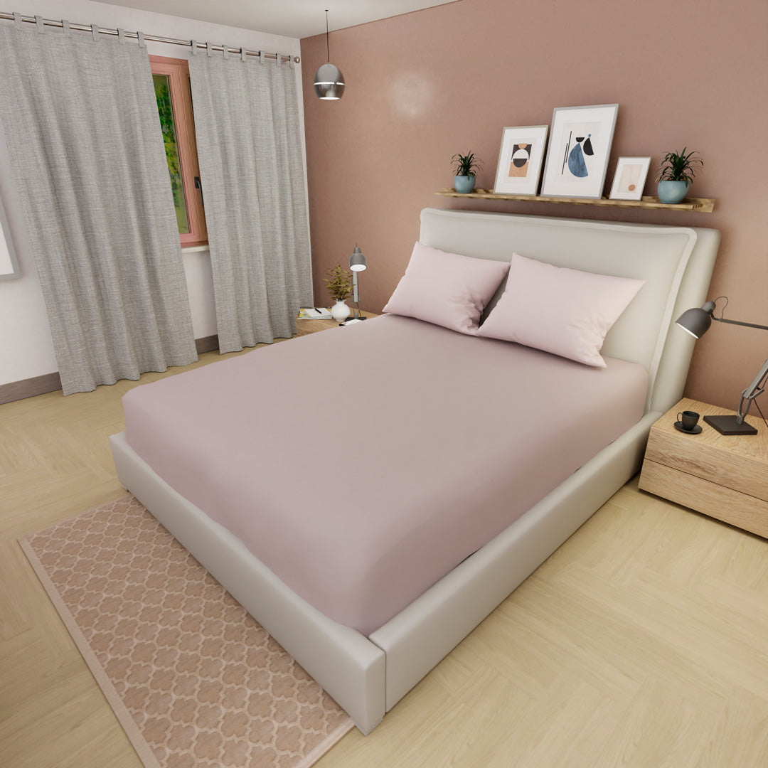 Sábana Ajustable Línea Basicos Rosa Práctica