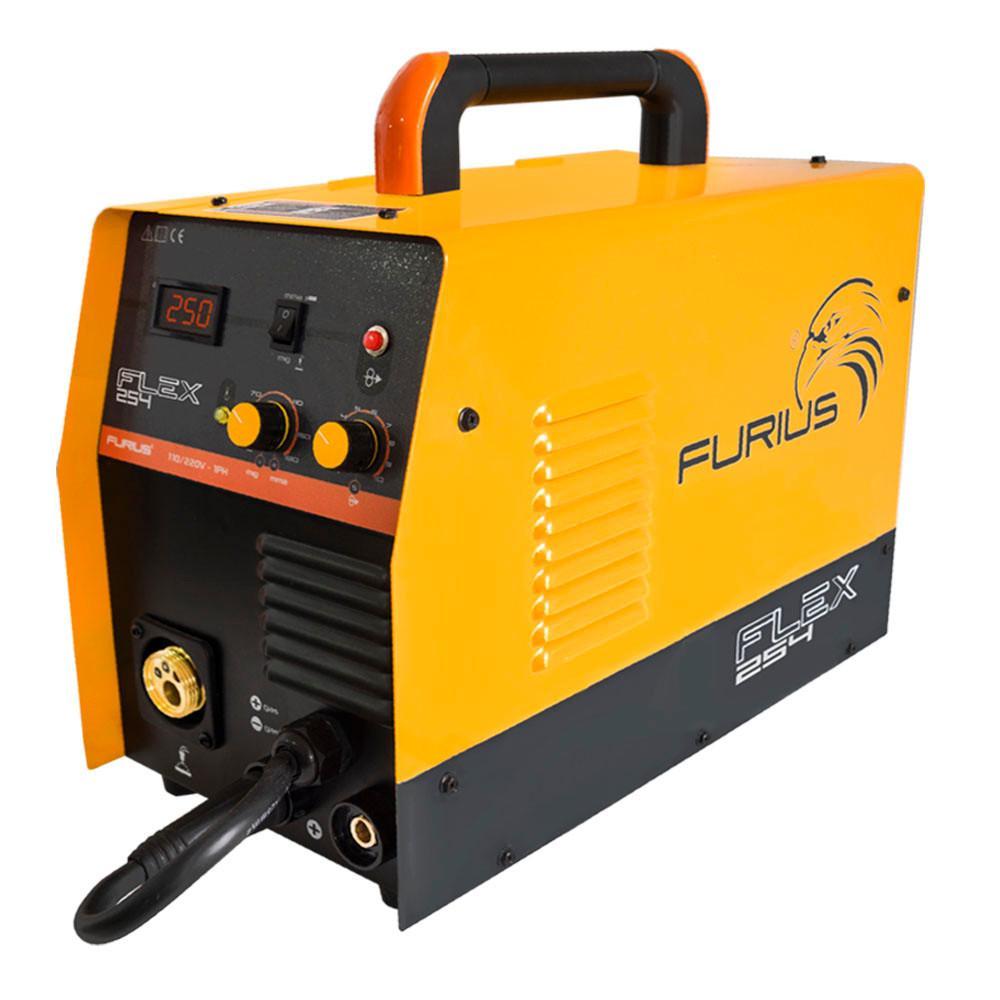 Soldador Inversor Furius Multiproceso 110220V 250Amp Migmagflux Coredmma Tig Lift Arc Fw255P