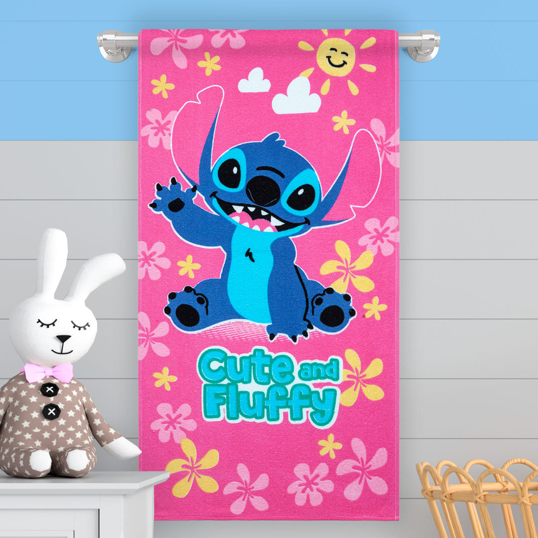 Toalla Infantil 320 Gramos Stitch ¡ Tierno Y Esponjoso !