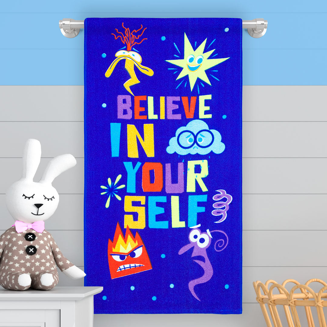 Toalla Infantil 320 Gramos Intensamente  Believe En Colores