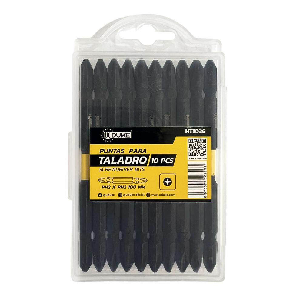 Puntas Taladro Doble X 10Pcs Estria Uduke Ht1036