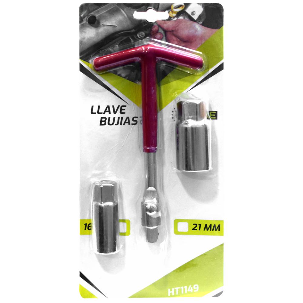 Llave Saca Bujias En T X 3Pcs 16Mm Y 21Mm Uduke Ht1149