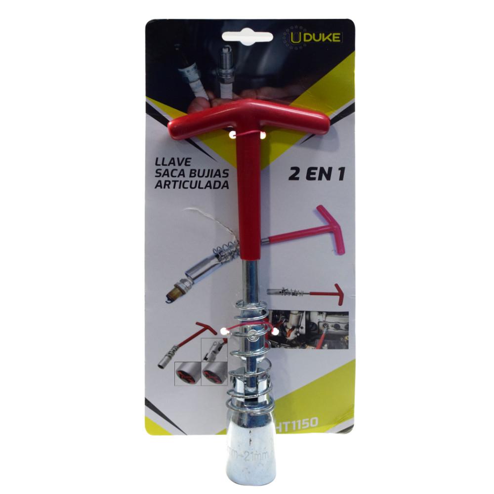 Llave Saca Bujias 2 En 1 Articulada 16Mm Y 21Mm Uduke Ht1150
