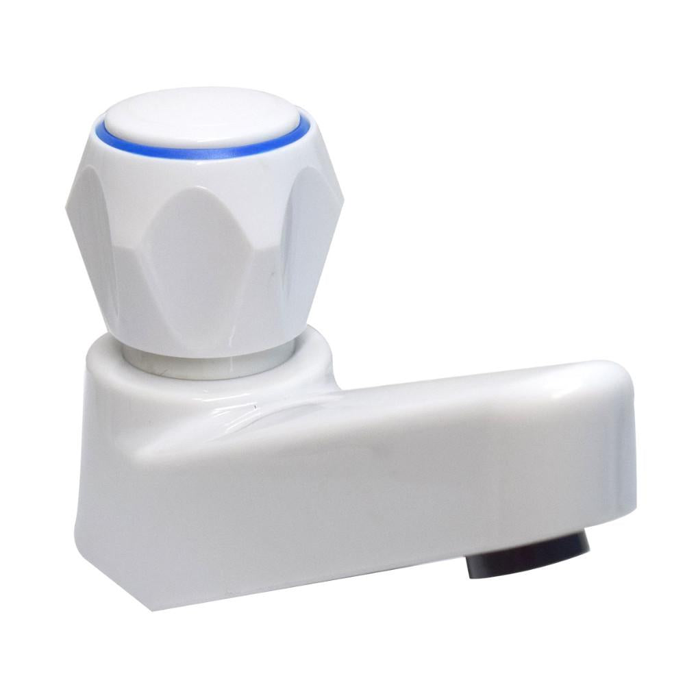 Llave Lavamanos Pomo Prisma Blanca Uduke Plastica Ht1204